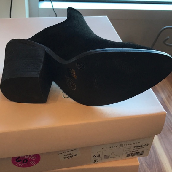 Black suede heel mule - Picture 2 of 2